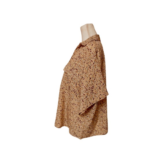 NWT COCO + CARMEN Eliza V-Neck Tunic Top Size XXL Tan Splatter - Picture 4 of 6